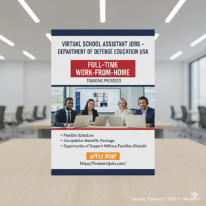 Virtual School Assistant Jobs – Department of Defense Education USA – Apply Now