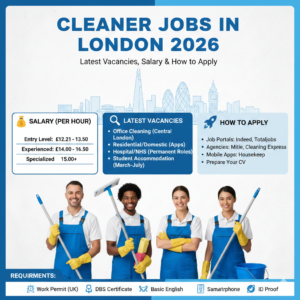 Cleaner Jobs in London 2026 – Latest Vacancies, Salary & How to Apply