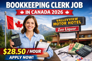 Canada Bookkeeping Clerk Vacancy 2026 – Full-Time Job in Alberta